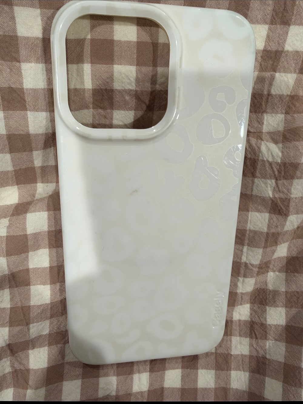 White Leopard Print Phone Case